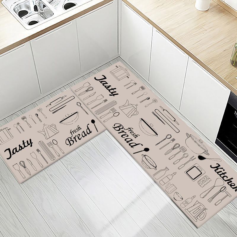 Kitchen Quick-drying Oil- and Water-absorbent Non-slip Floor Mat
