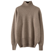 Women's High-neck Pure Wool Sweater Extra-thick Cashmere