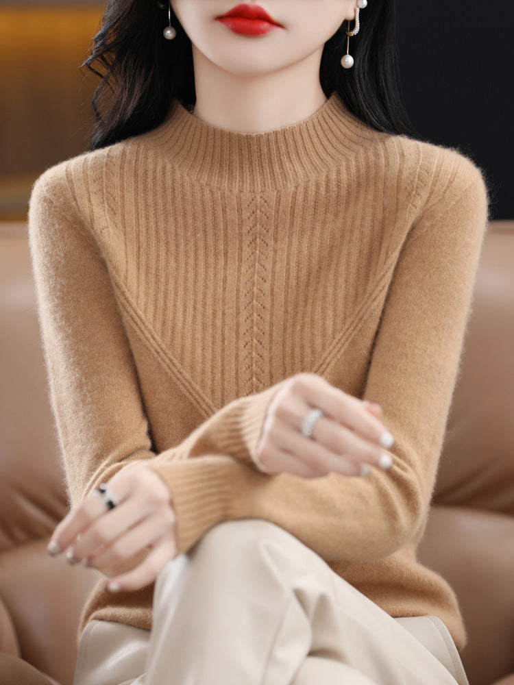 Fall and Winter Outer Wear Lazy and Versatile Knitted Bottoming Sweater