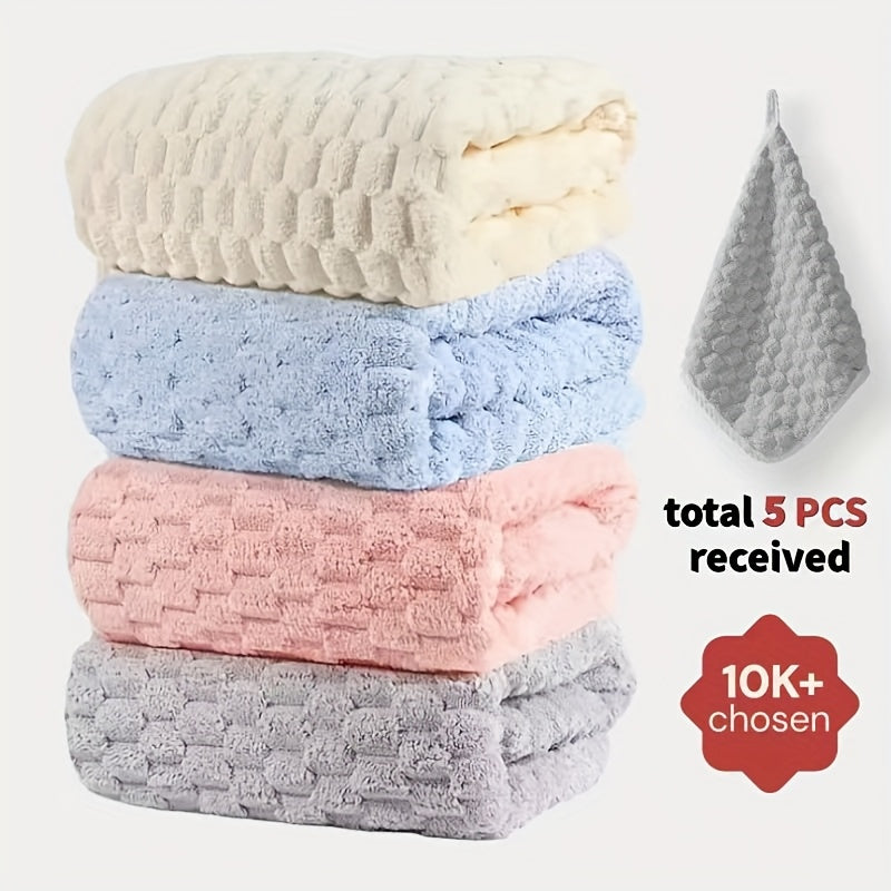 Pack Of 4 Waffled Super Soft Woven Bath Towels