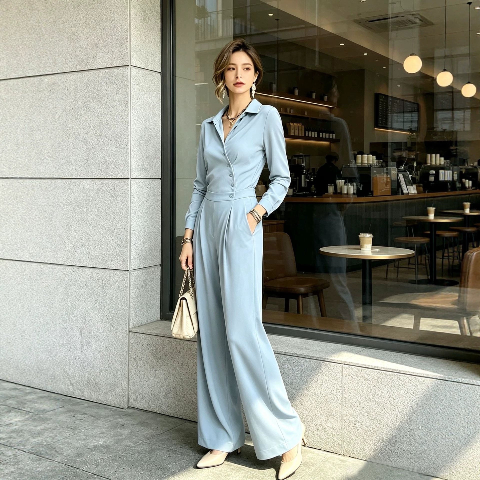 Stylish And Elegant High-waisted Jumpsuit