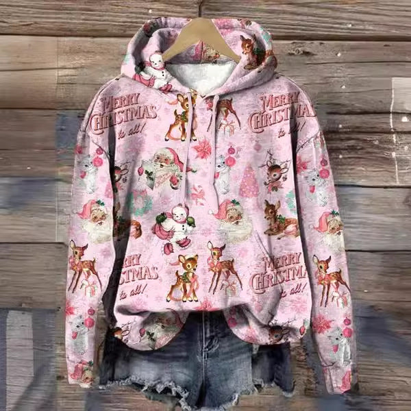 Women's 3D Printed Casual Hooded Jacket