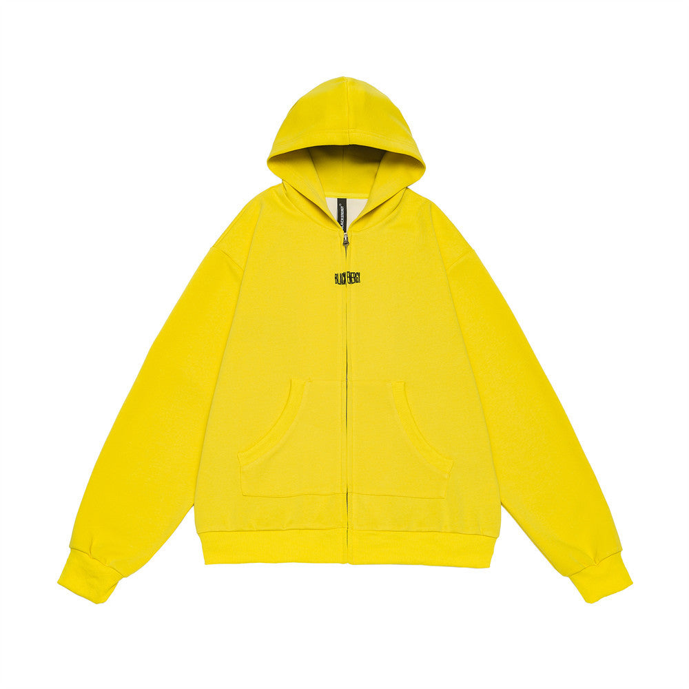 Men's Letter Embroidered Loose Hooded Sweatshirt