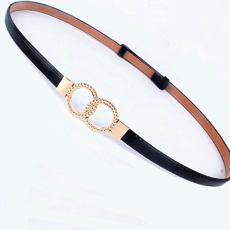 Versatile Double Loop Belt with Round Buckle