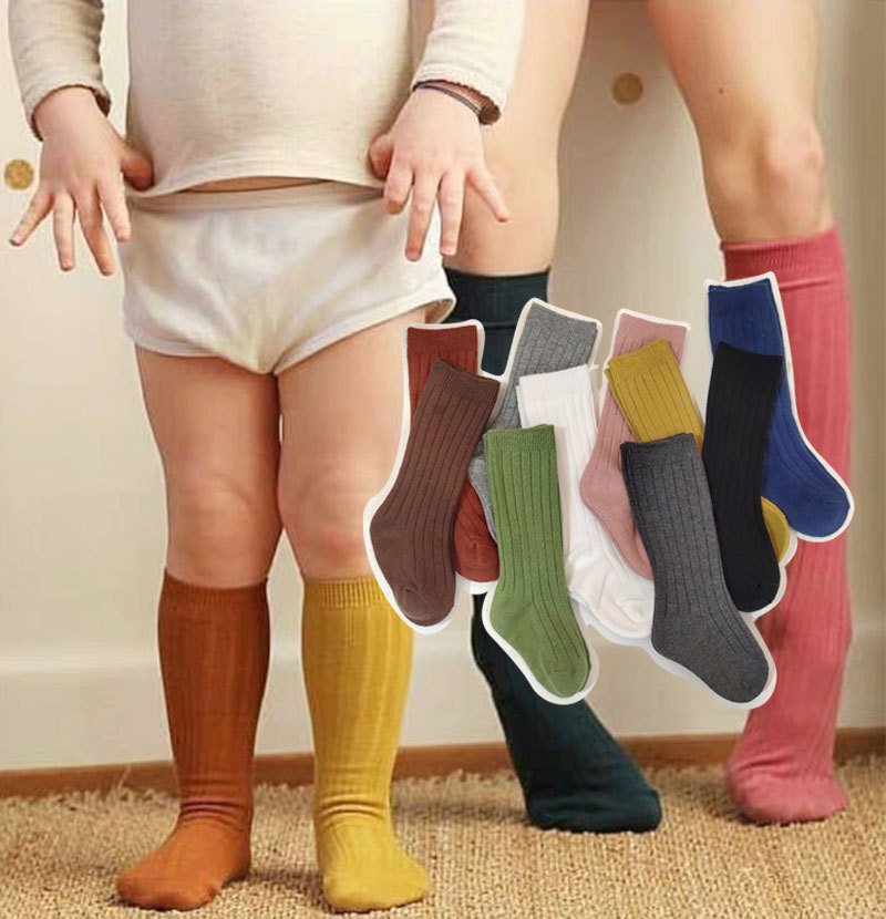 Kids' Long Tube Socks - Breathable Cotton