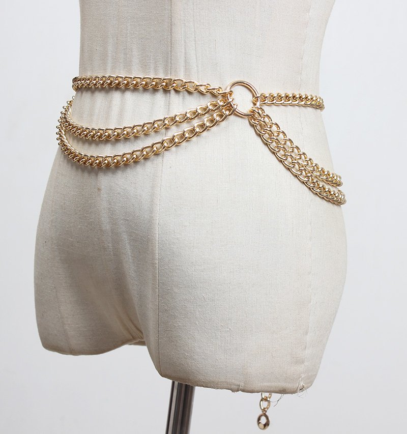 Golden Fashion Waist Chain Belt Accessory
