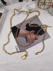 Elegant D Letter Chain Belt