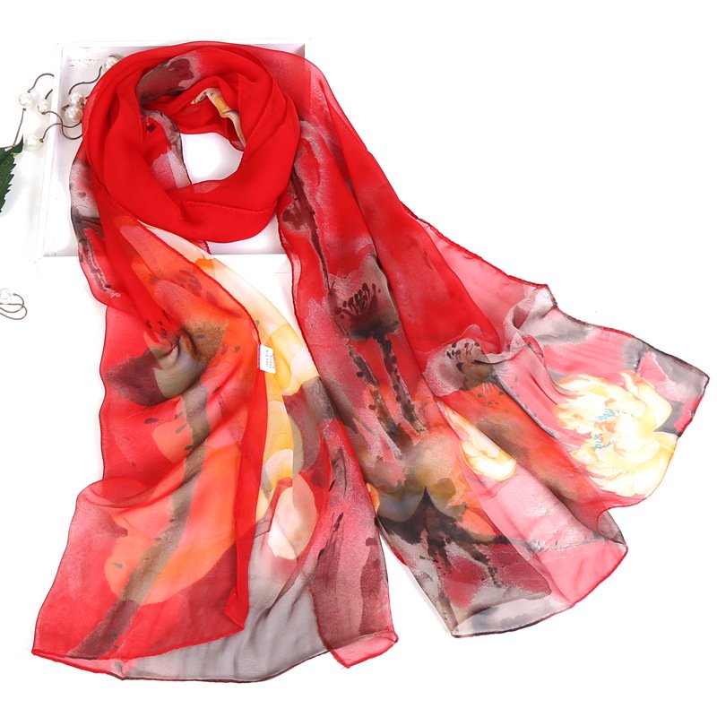 Pastoral Floral Scarf for Women