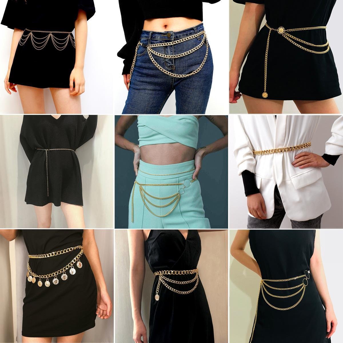 Fashion Gold & Silver Waist Chain for Women