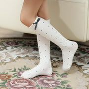 Cute Polka Dot Diamond Lattice Socks for Girls