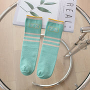 Korean Cartoon Striped Socks for Women