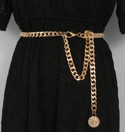 Gold or Silver Metal Belt Chain for Women
