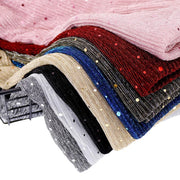 Monochrome Gold & Silver Sequin Scarf - Long Fashion Statement