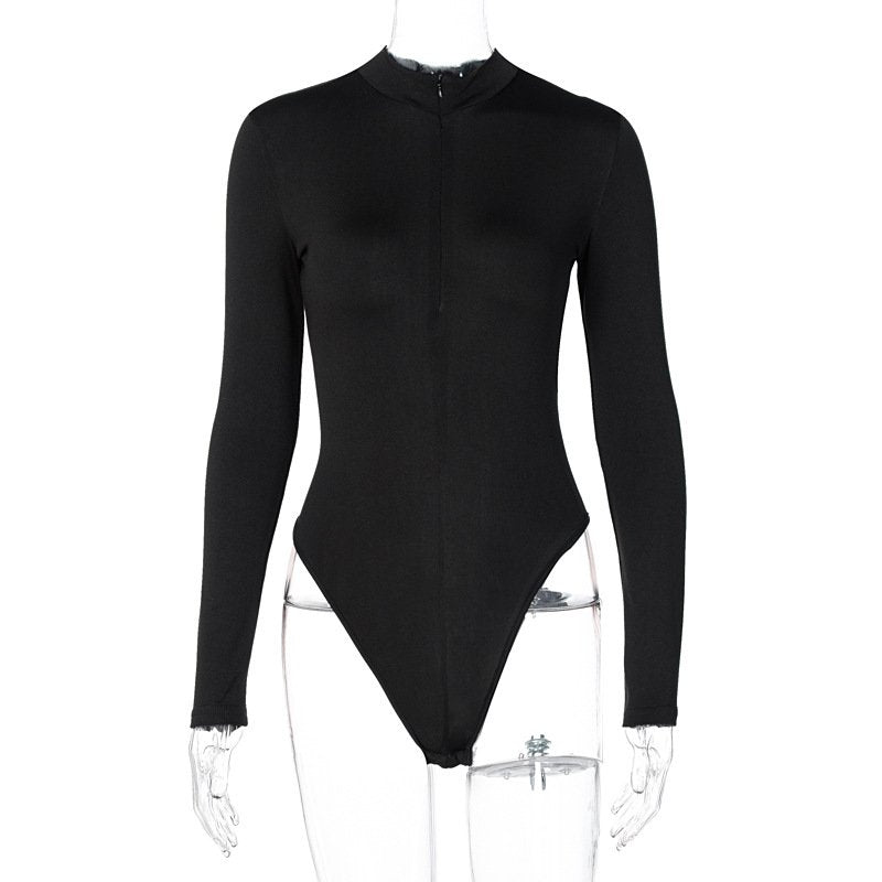 Autumn Grey Long Sleeve Bodycon Jumpsuits for Women