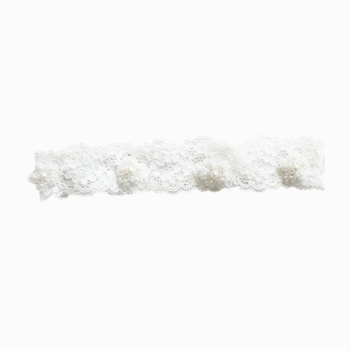 Elegant White Lace Bridal Garter Thigh Ring