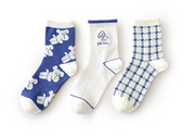 Cute Blue Dog Socks for Girls
