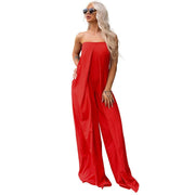 High-Waisted Wide-Leg Jumpsuit Pants Set