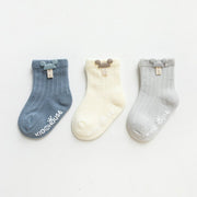 Cute Cartoon Baby Socks for Newborns, 3-Pack