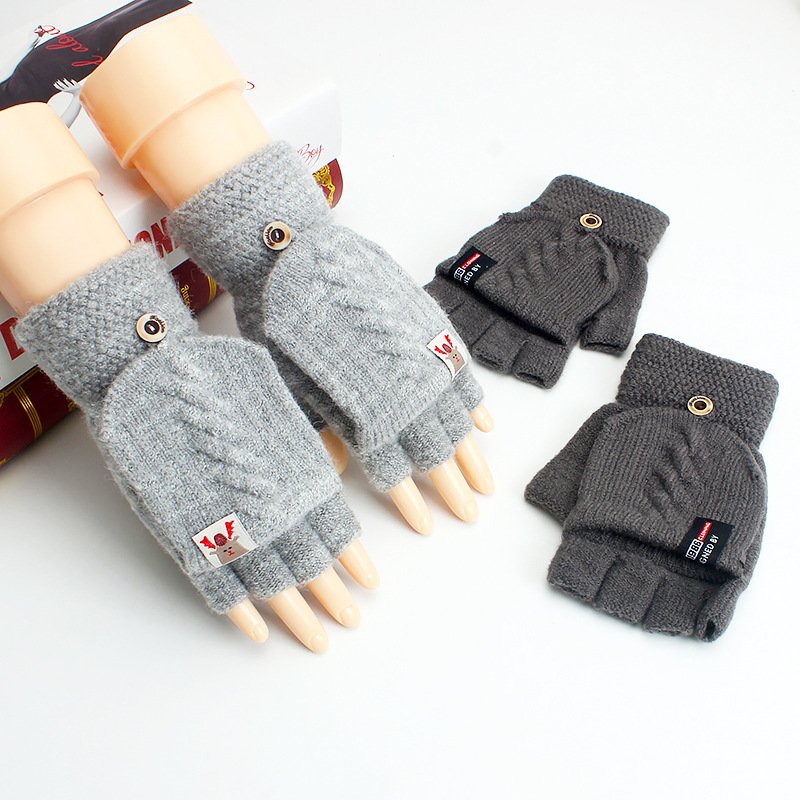 Warm Half-Finger Gloves for Women