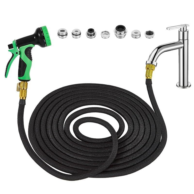 50‑Foot Kitchen Faucet Hose with 7 Connectors – Indoor Sink Attachment