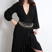 U-Shaped Geometric Body Chain for Women