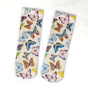 Big Flower Calf Socks for Women - Retro Print Tube Stockings