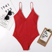 Polka-dot One-piece Swimsuit for Women - Retro Style