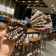Leopard Print Rhinestone Hair Tie Back Headband