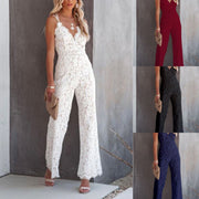 Lace Stitching Sleeveless Jumpsuit for Women