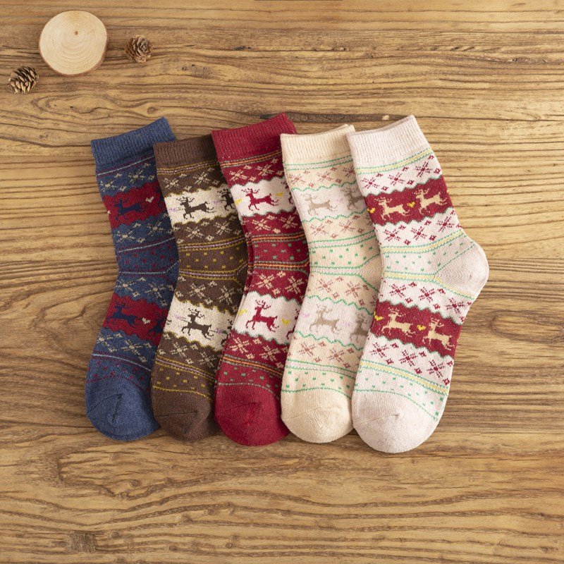Warm Rabbit Wool Blend Socks for Women