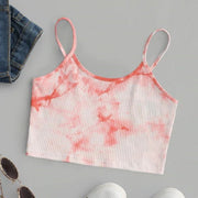 Tie-Dye Sling Top with Elastic Strap