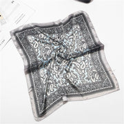 Bohemian Silk Satin Square Scarf Turban for Women