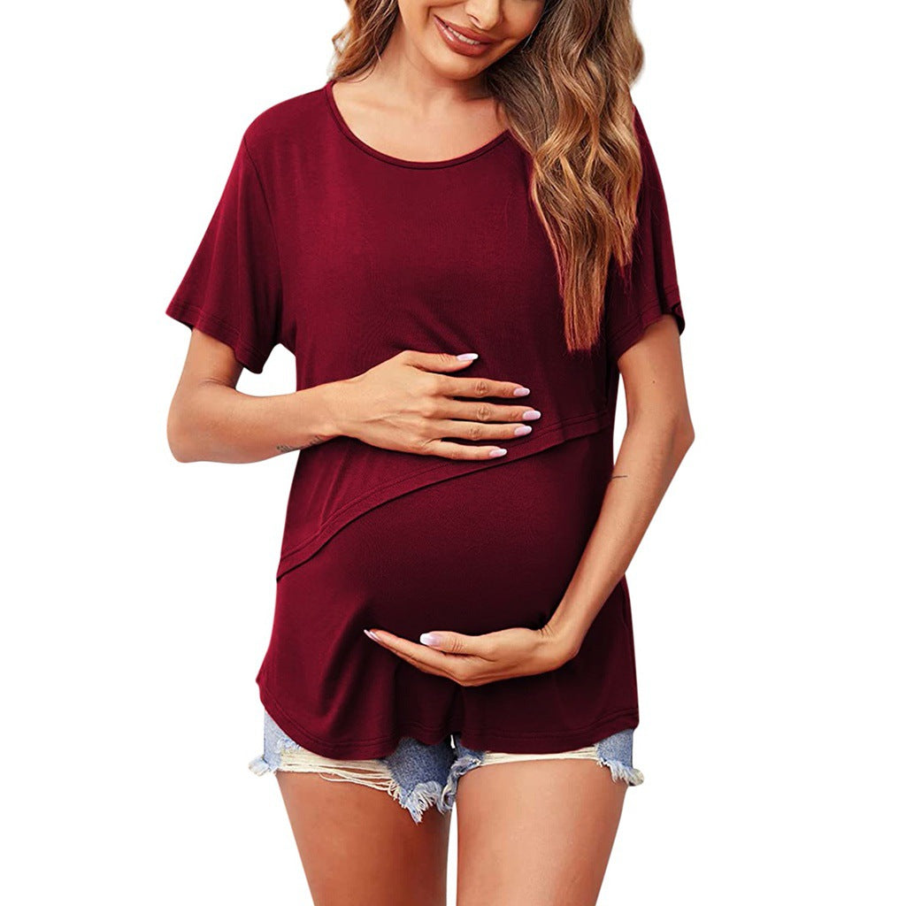 Comfortable Maternity & Nursing T-Shirt for Postpartum Moms