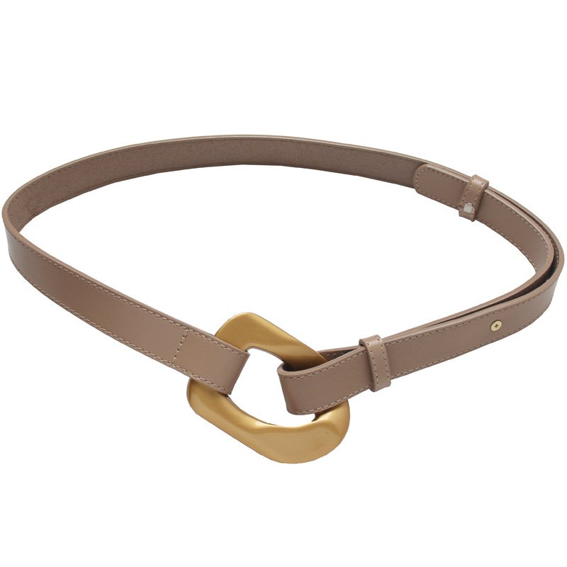Women's Simple Leather Belt for Jeans and Dresses
