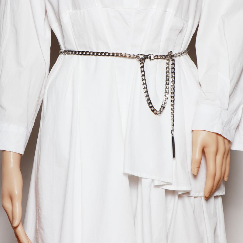 Elegant Gold Belt Skirt for Women