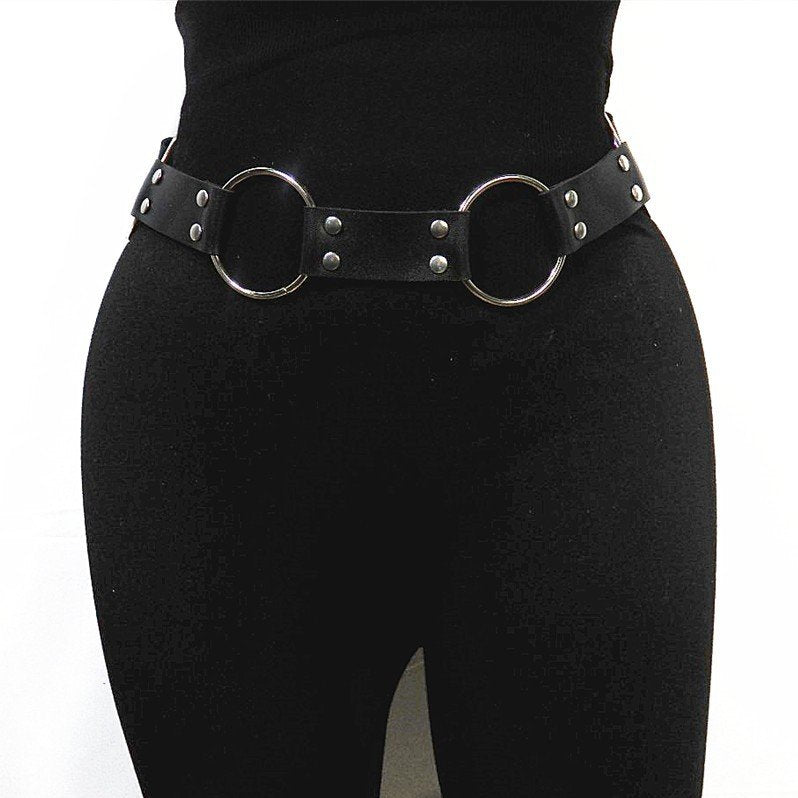 Concave Chain Belt with Punk Style
