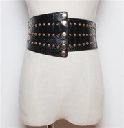 Studded Waistband Wide Belt for Women