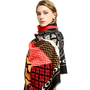 Geometric Print Satin Scarf