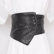 Patent Leather Waist Cincher with Skirt