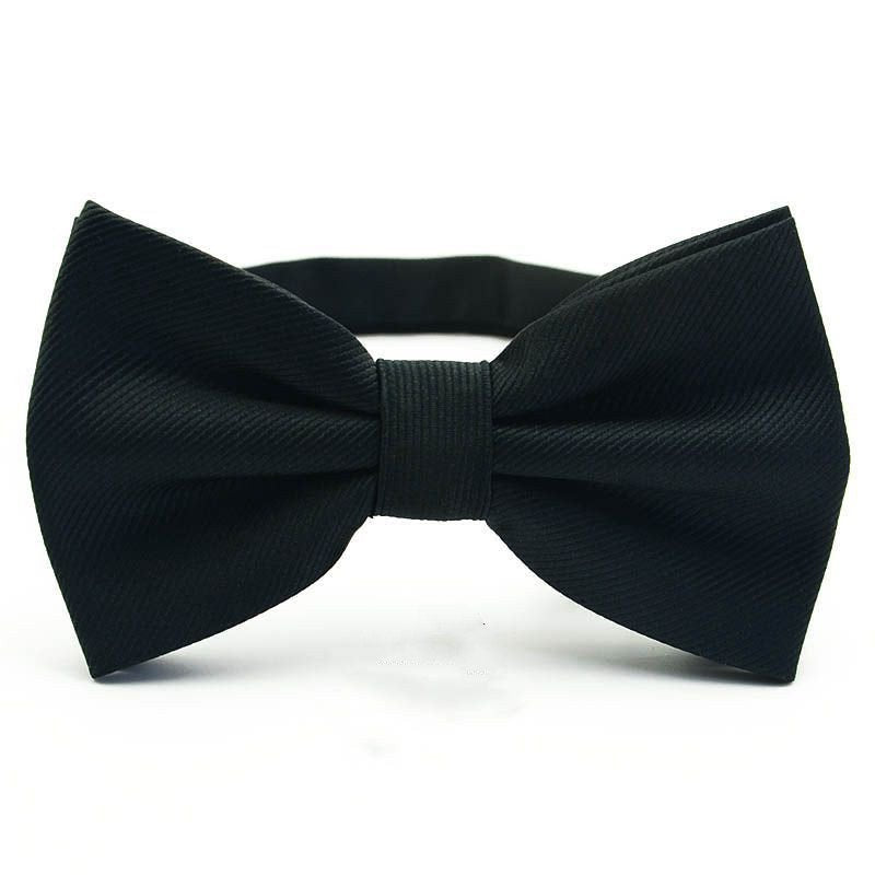 Elegant Men's Bow Tie for Best Man - Black, Red, Blue Striped