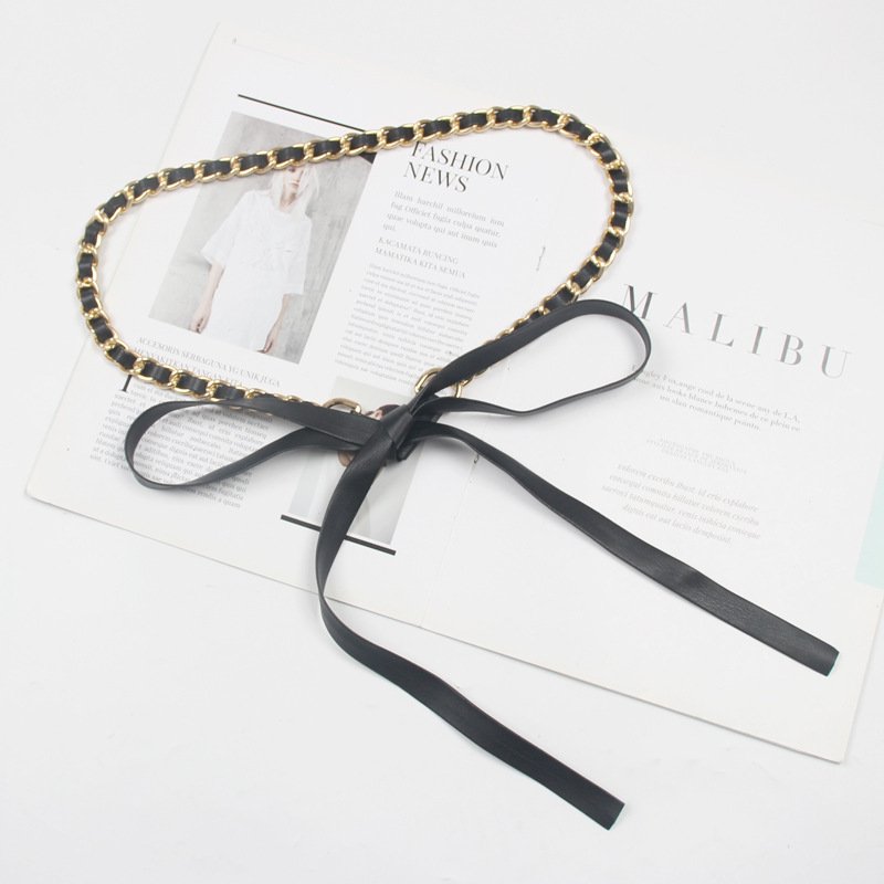 Retro Black Waist Chain Belt Accessory
