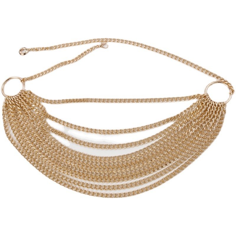 Gold Metal Waist Chain Belt for Women