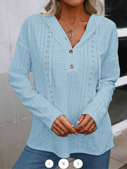 Chic Hollow Knit Long-Sleeve Sweater for Women