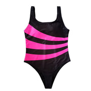 Sexy Plus Size Striped Swimsuit Bikini