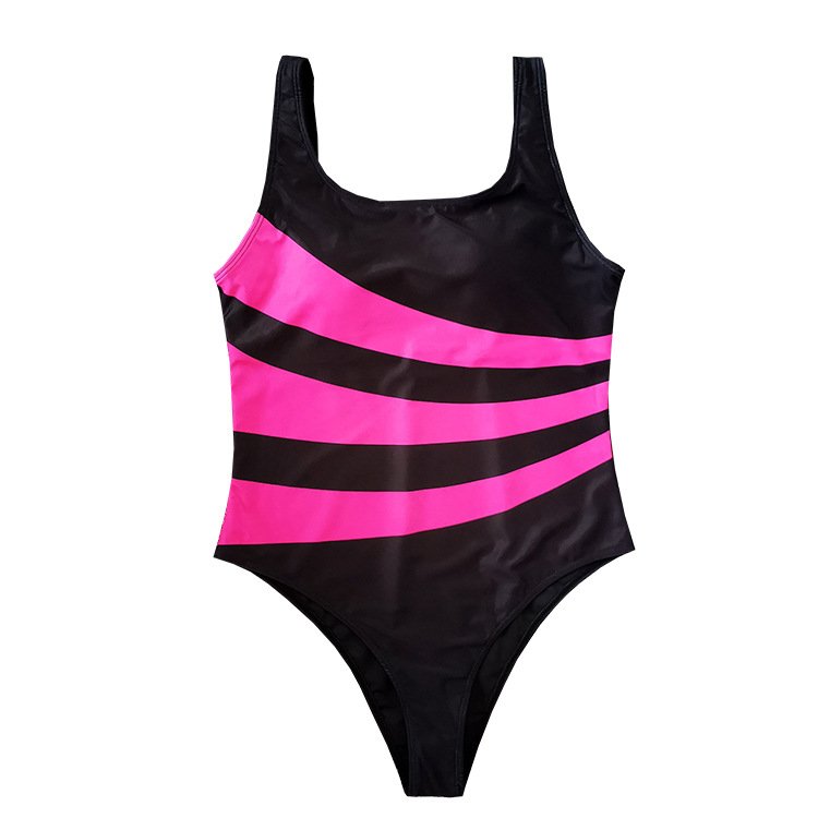Sexy Plus Size Striped Swimsuit Bikini