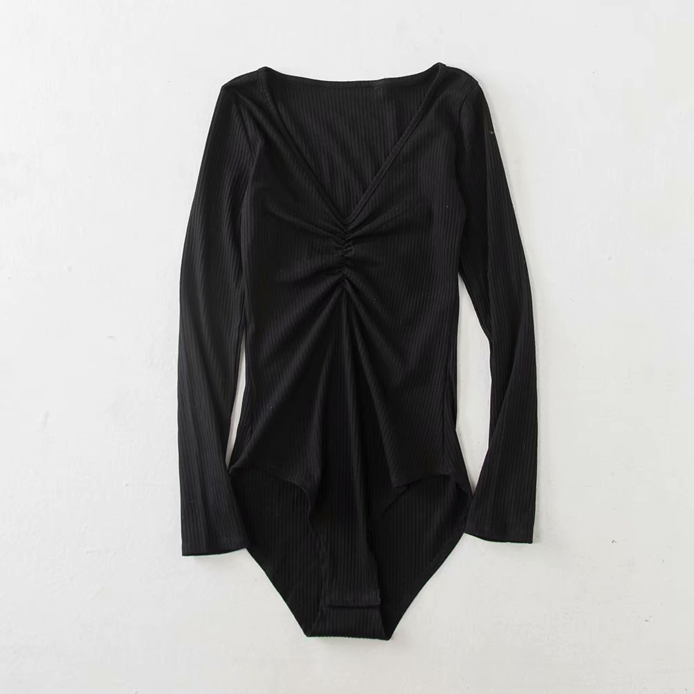 Tightfitting Slim Long-sleeved Onepiece Bottoming Shirt