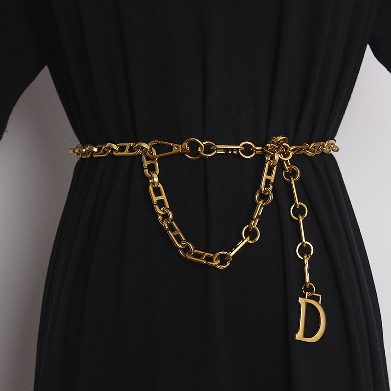 Antique Gold Waist Chain Belt Suit Set
