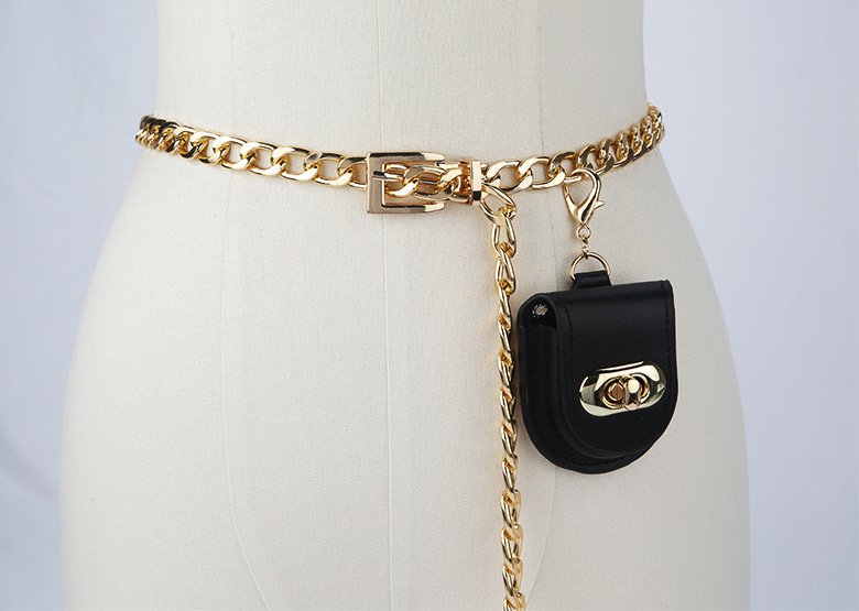 Gold Chain Belt for Women's Dress Jeans