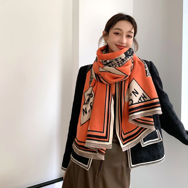 Geometric Cashmere Shawl for Women - Stay Warm in Style