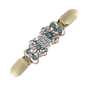 Gold or Silver Buckled Shawl Clip for Women